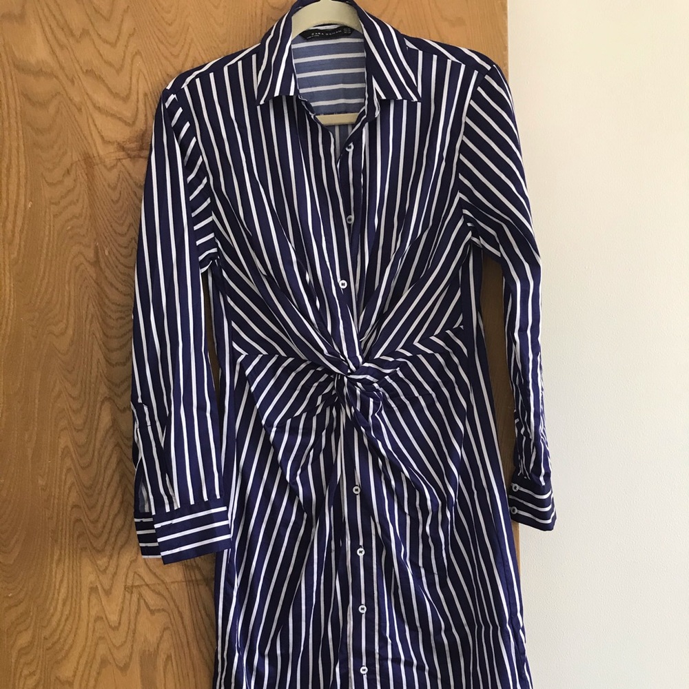 Stripped Zara button up dress